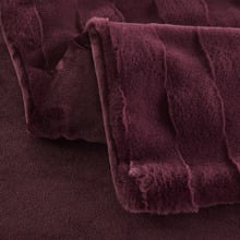 Basketweave Faux Fur Throw
